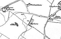 Claybarns on 1856 OS map